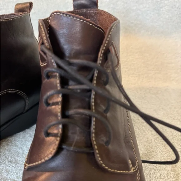 WOLKY Brown Leather Ladies Boots - Picture 4 of 13